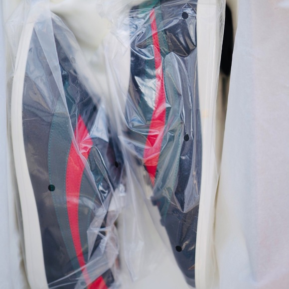 Gucci Men’s Leather Low-top Sneakers with Web - Picture 2 of 9